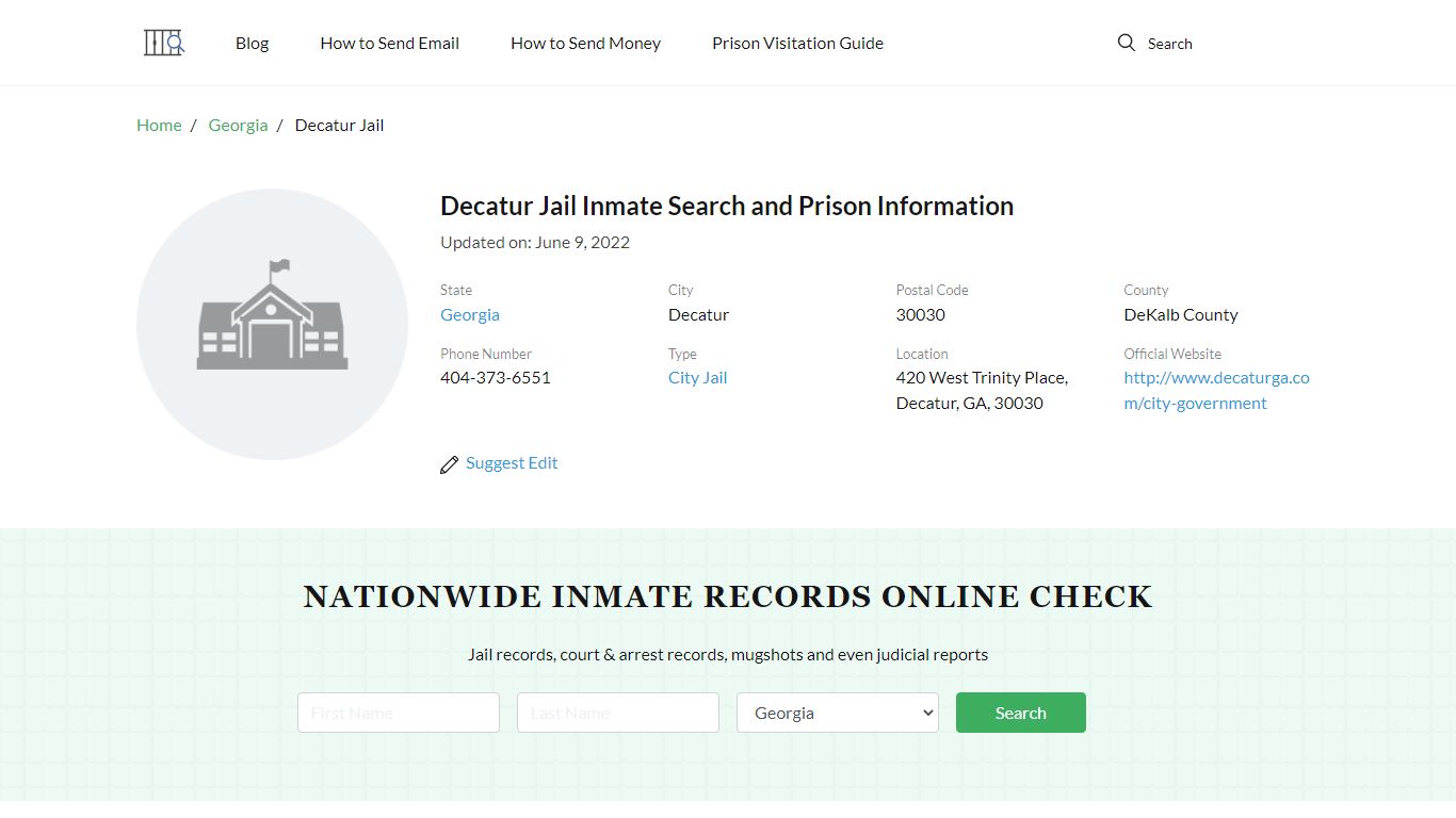 Decatur Jail Inmate Search, Visitation, Phone no ...