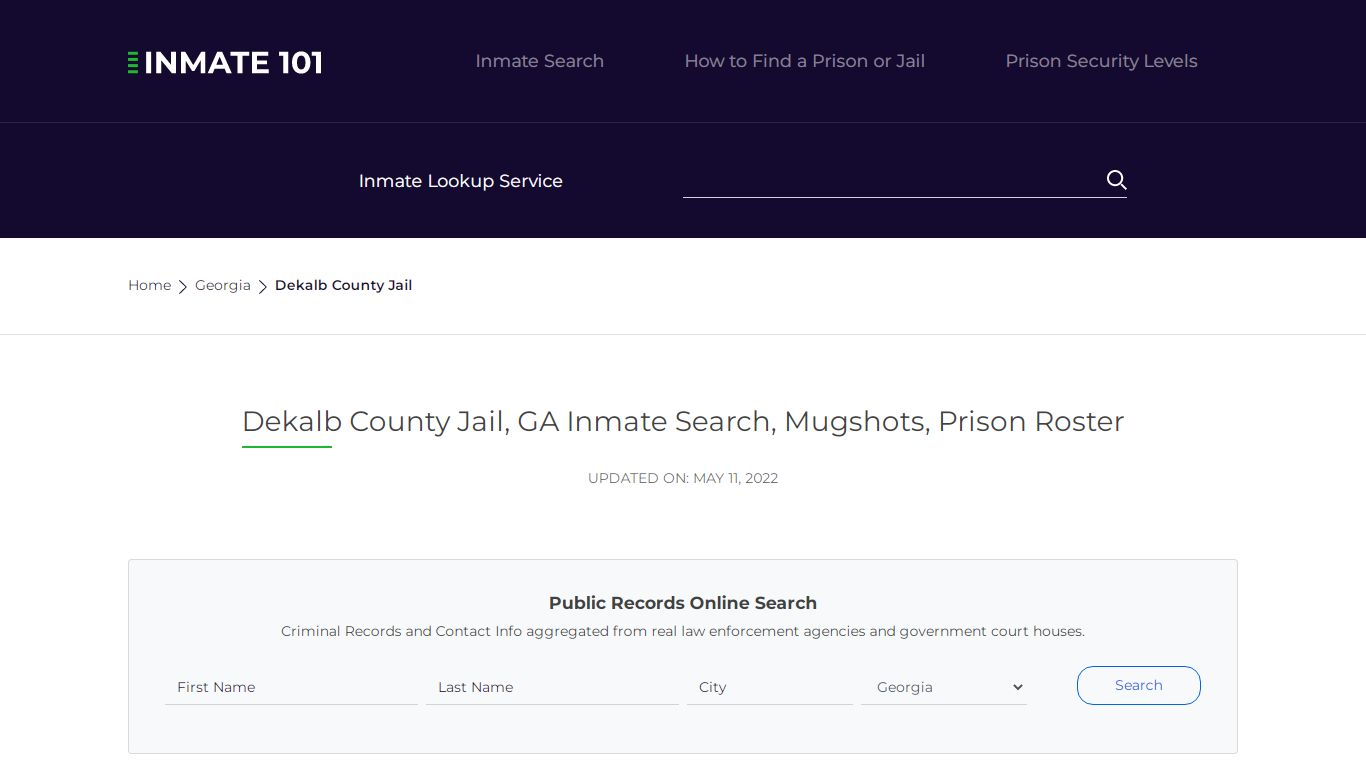 Dekalb County Jail, GA Inmate Search, Mugshots, Prison ...